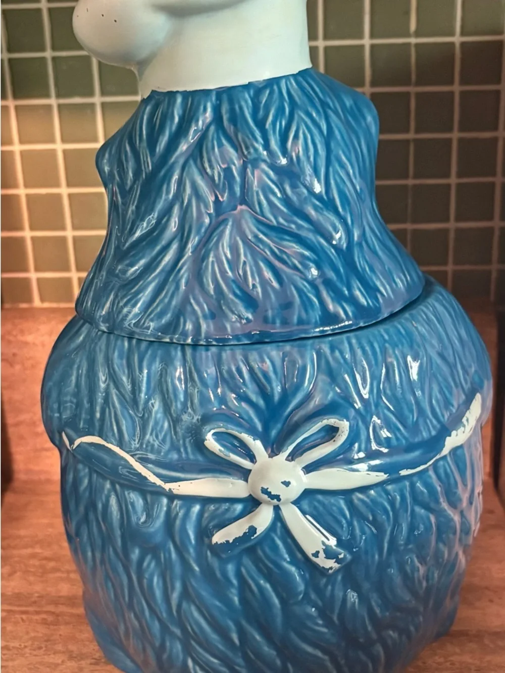 Vintage RARE 1970’s Sesame Street Cookie Monster Cookie Chef Ceramic Cookie Jar
